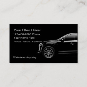 Tarjetas de presentación de negocios de taxi de Ub