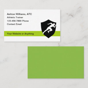 Tarjetas de presentación de negocios de tema atlét