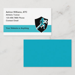 Tarjetas de presentación de negocios de tema atlét