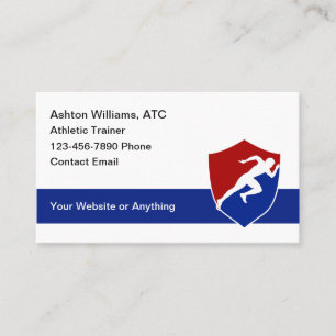 Tarjetas de presentación de negocios de tema atlét
