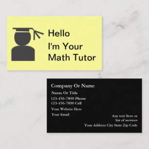 Tarjetas de presentación de negocios de tutoría si