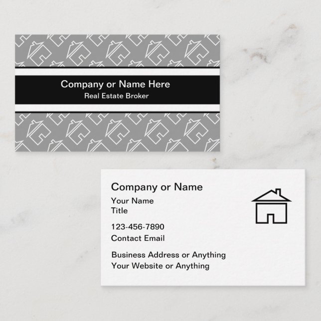 Tarjetas de presentación de negocios inmobiliarios (Anverso / Reverso)