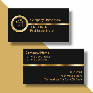 Tarjetas de presentación de negocios inmobiliarios