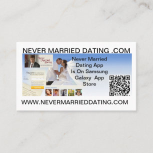 Tarjetas de presentación de Never Married Dating .