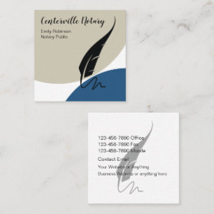 Tarjetas de presentación de notaría con estilo de