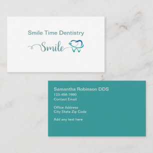 Tarjetas de presentación de oficina de dentista mo