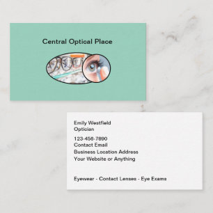 Tarjetas de presentación de óptica de Optician