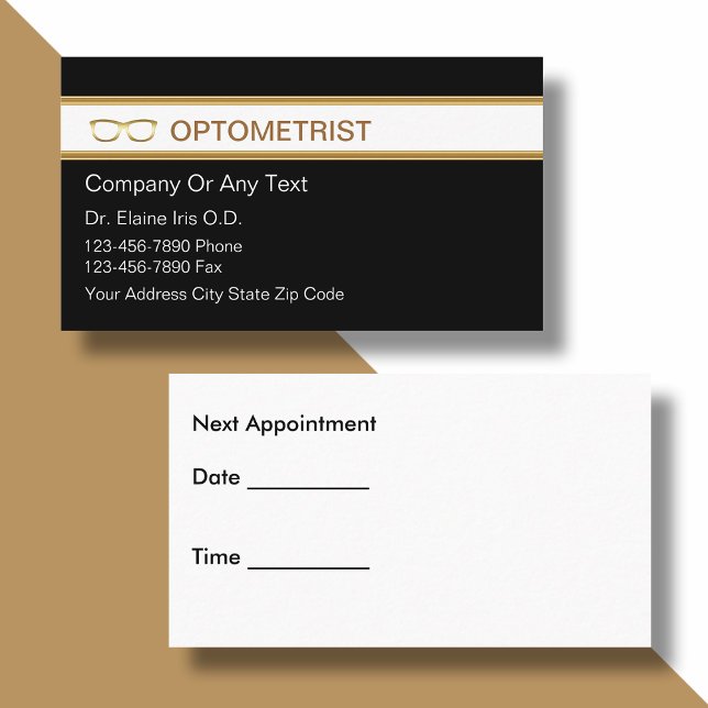 Tarjetas de presentación de optometristas (Subido por el creador)