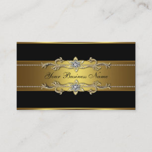 Tarjetas de presentación de oro negro