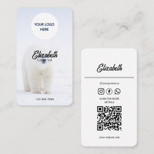 Tarjetas de presentación de Oso Polar minimalista