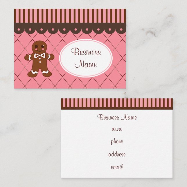 Tarjetas de presentación de pan de jengibre (Anverso / Reverso)