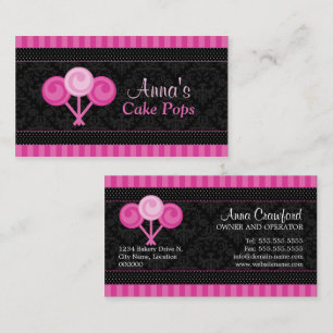 Tarjetas de presentación de panadería de Cake Pops