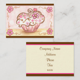 Tarjetas de presentación de panadería de cupcakes