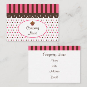 Tarjetas de presentación de panadería de cupcakes