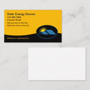 Tarjetas de presentación de paneles de energía sol