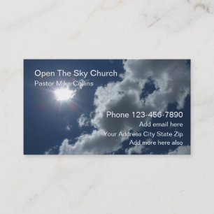 Tarjetas de presentación de pastor de iglesia cris