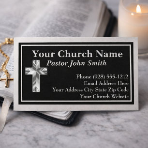 Tarjetas de presentación de pastor de iglesia eleg