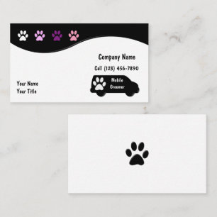 Tarjetas de presentación de peluquería canina