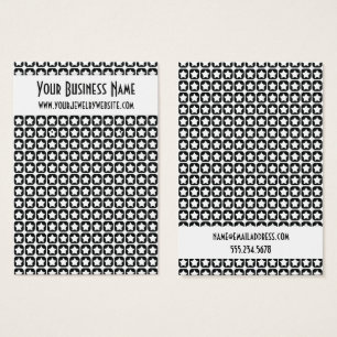 Tarjetas de presentación de pendientes con patrone