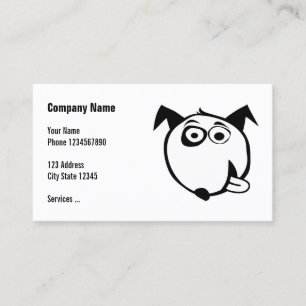 Tarjetas de presentación de perros con ilustración