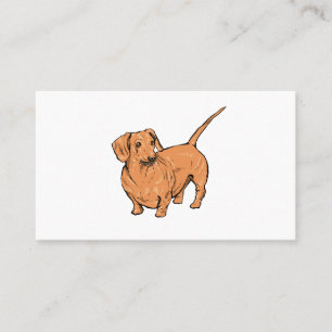 Tarjetas de presentación de perros Dachshund