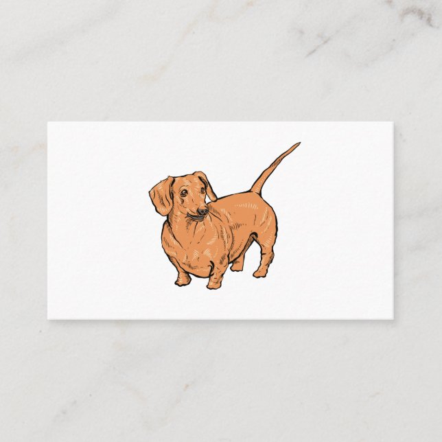 Tarjetas de presentación de perros Dachshund (Anverso)