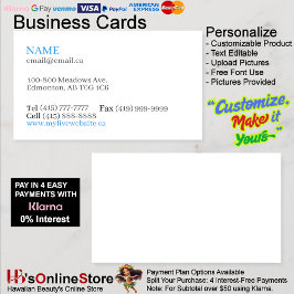 Tarjetas de presentación de personalizable White B