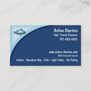 Tarjetas de presentación de pesca