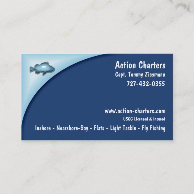 Tarjetas de presentación de pesca (Anverso)