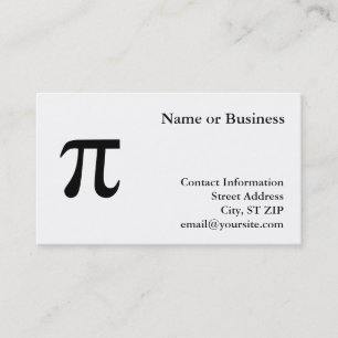 Tarjetas de presentación de Pi