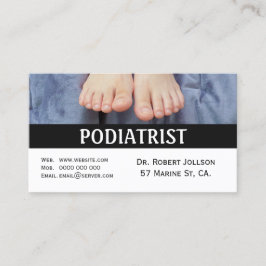 Tarjetas de presentación de pies de cita médica de
