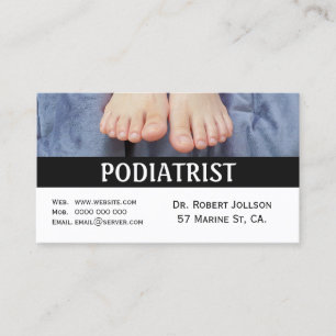 Tarjetas de presentación de pies de cita médica de