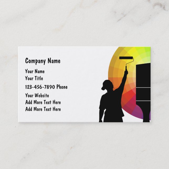 Tarjetas de presentación de pintor (Anverso)