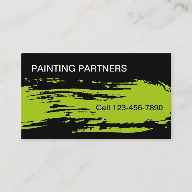 Tarjetas de presentación de pintor (Anverso)