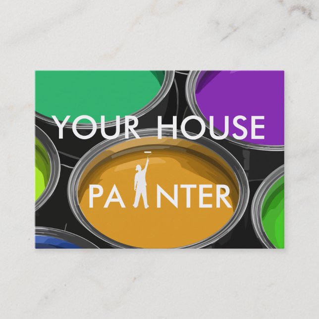 Tarjetas de presentación de pintor de casas (Anverso)