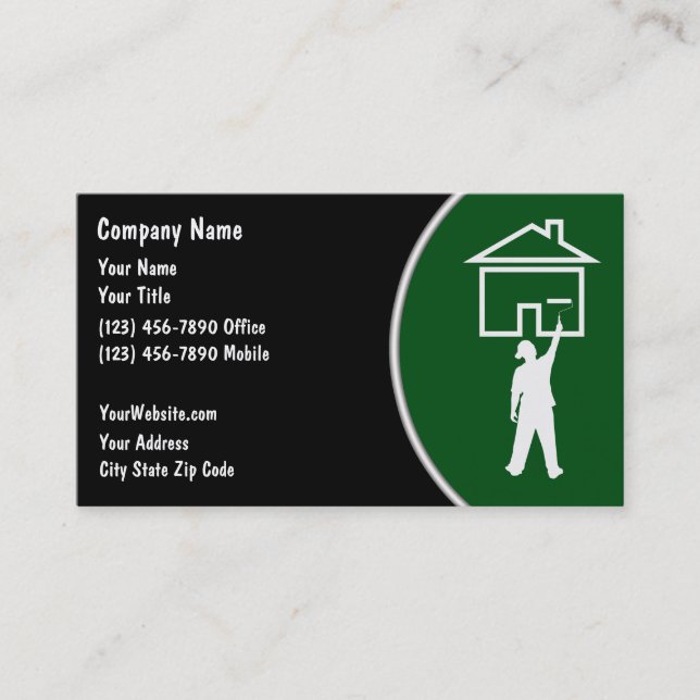 Tarjetas de presentación de pintor de casas (Anverso)