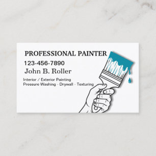 Tarjetas de presentación de pintor de estilo moder