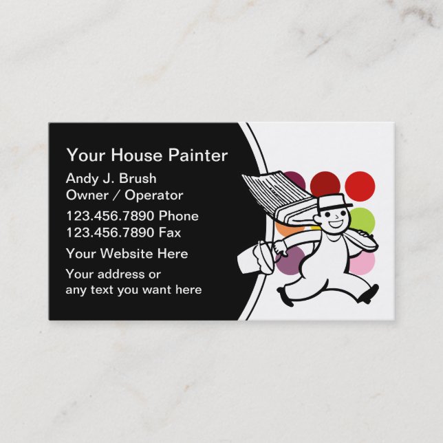 Tarjetas de presentación de pintor moderno (Anverso)