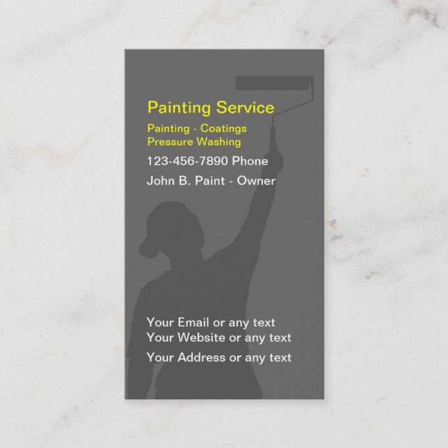 Tarjetas de presentación de pintor profesional (Anverso)