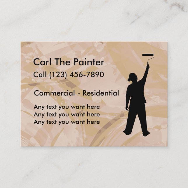 Tarjetas de presentación de pintor profesional (Anverso)