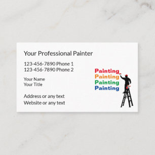 Tarjetas de presentación de pintor profesional mod