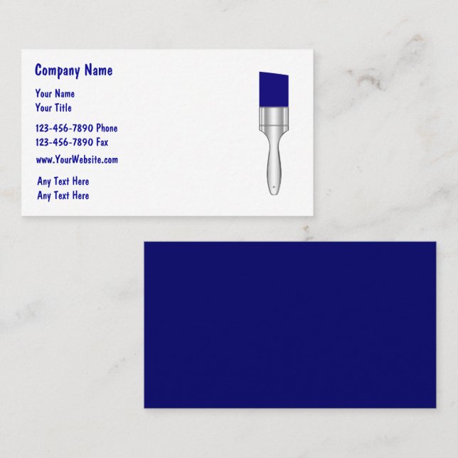 Tarjetas de presentación de pintor simple (Anverso / Reverso)