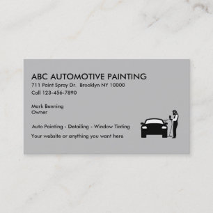 Tarjetas de presentación de pintura automática