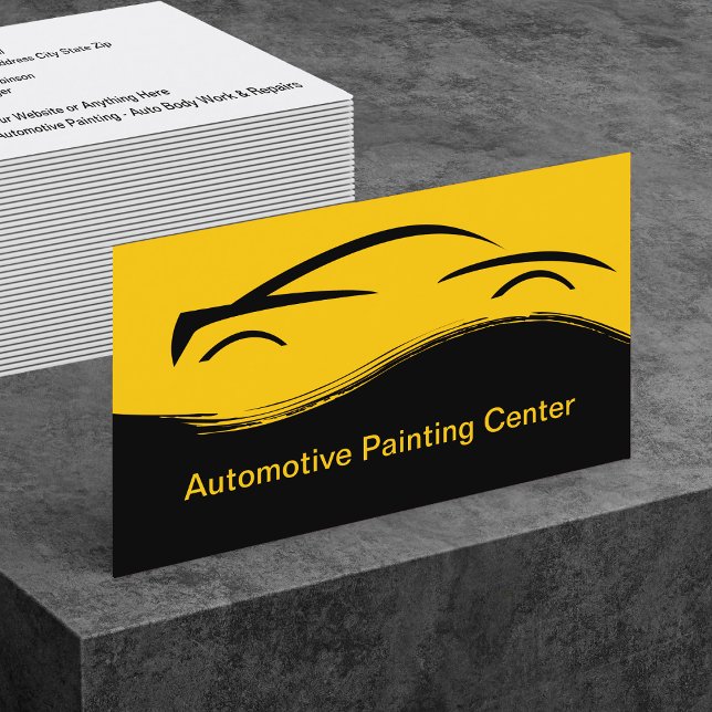 Tarjetas de presentación de pintura automotriz y c (Subido por el creador)