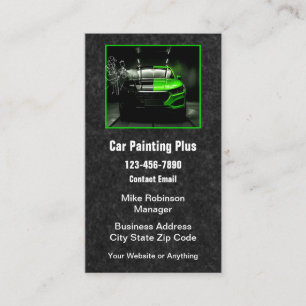 Tarjetas de presentación de pintura de automóviles