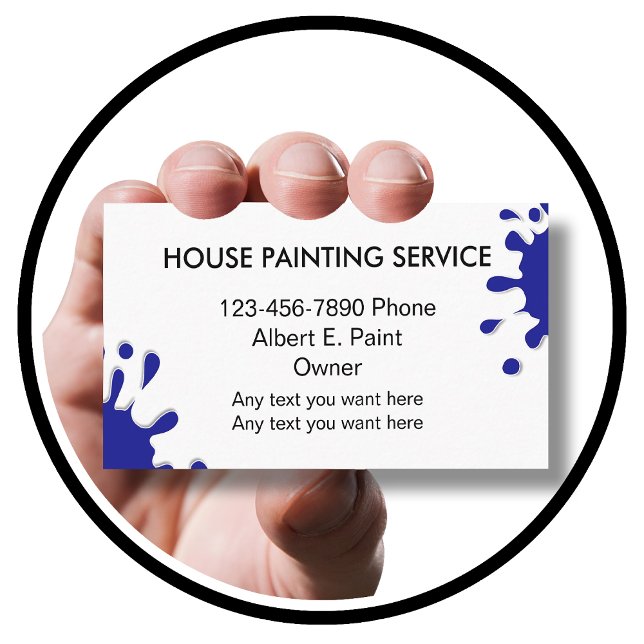 Tarjetas de presentación de pintura de casas (Subido por el creador)