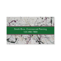 Tarjetas de presentación de pintura de plaquetas a