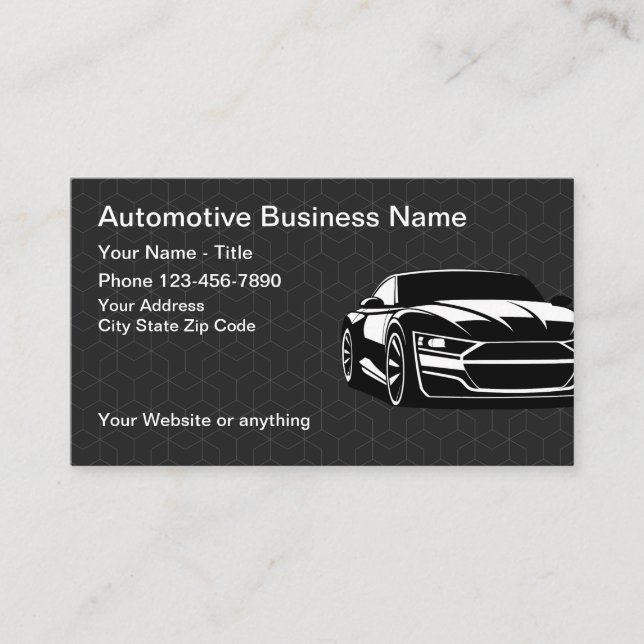 Tarjetas de presentación de plantillas automotrice (Anverso)