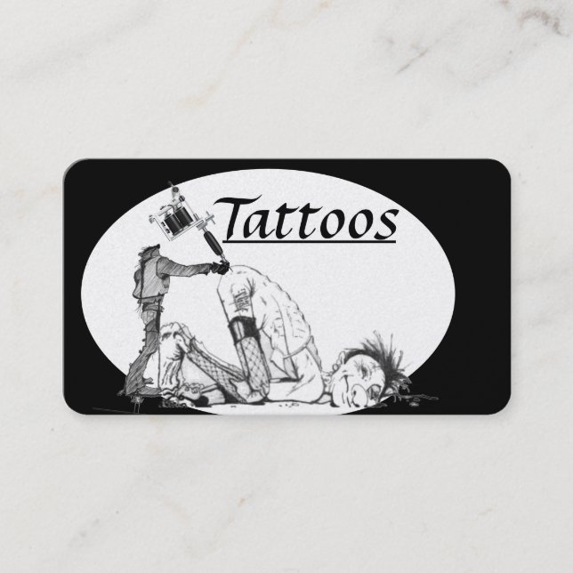 Tarjetas de presentación de plantillas de tatuaje (Anverso)