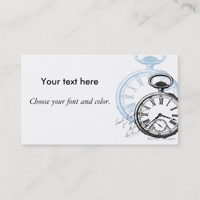 Tarjetas de presentación de Pocket Watch (Anverso)